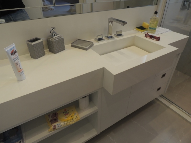 em Sp Cuba Esculpida em Silestone Branco Vila Leopoldina - Cuba Esculpida em Granito