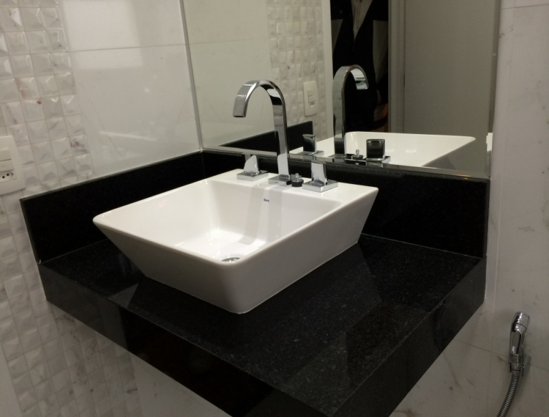 Lavatório de Mármore com Cuba em Sp Jabaquara - Lavatório Silestone