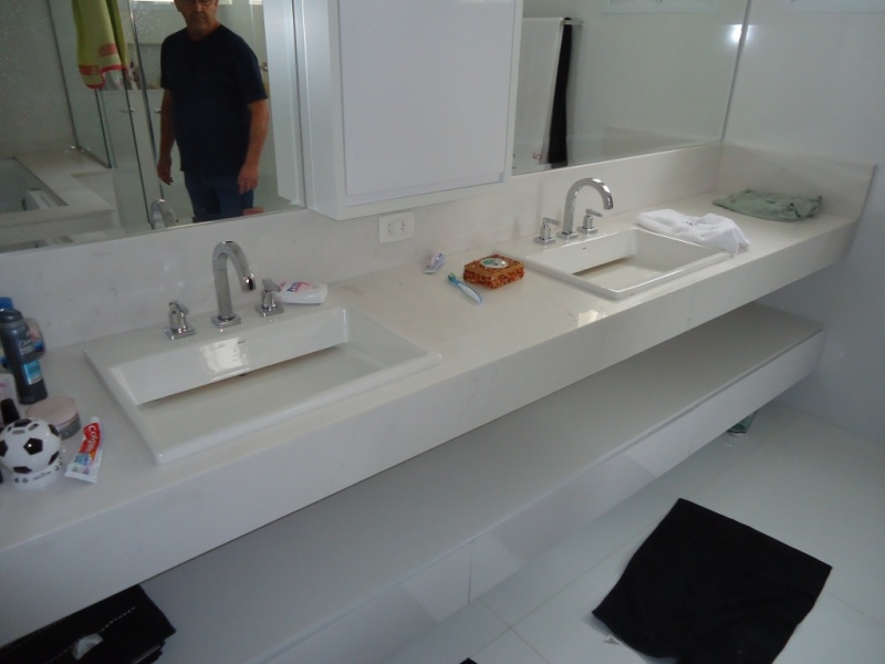 Preço de Lavatório de Mármore Branco São Bernardo do Campo - Lavatório Silestone