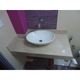 lavatório de mármore para banheiro em sp Limão